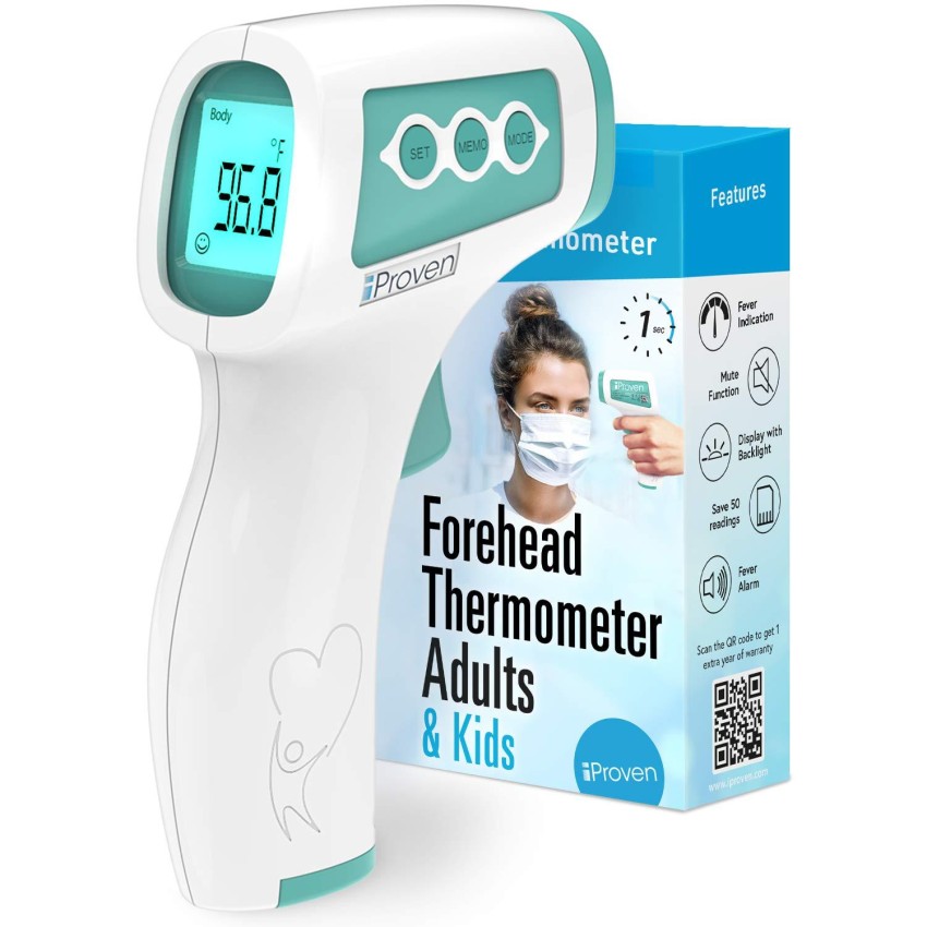 Infrared Forehead Thermometer for Adults, Kids and Babies, Touchless iProven Thermometer